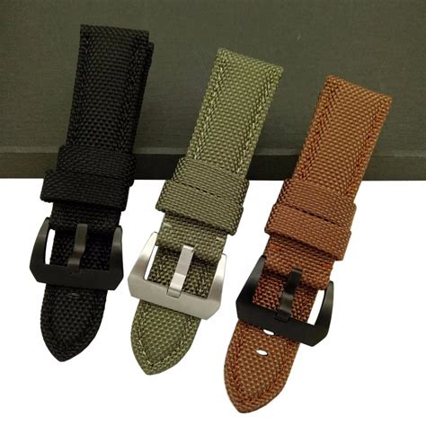 24mm canvas watch straps for panerai watches|Panerai luminor watch bands.